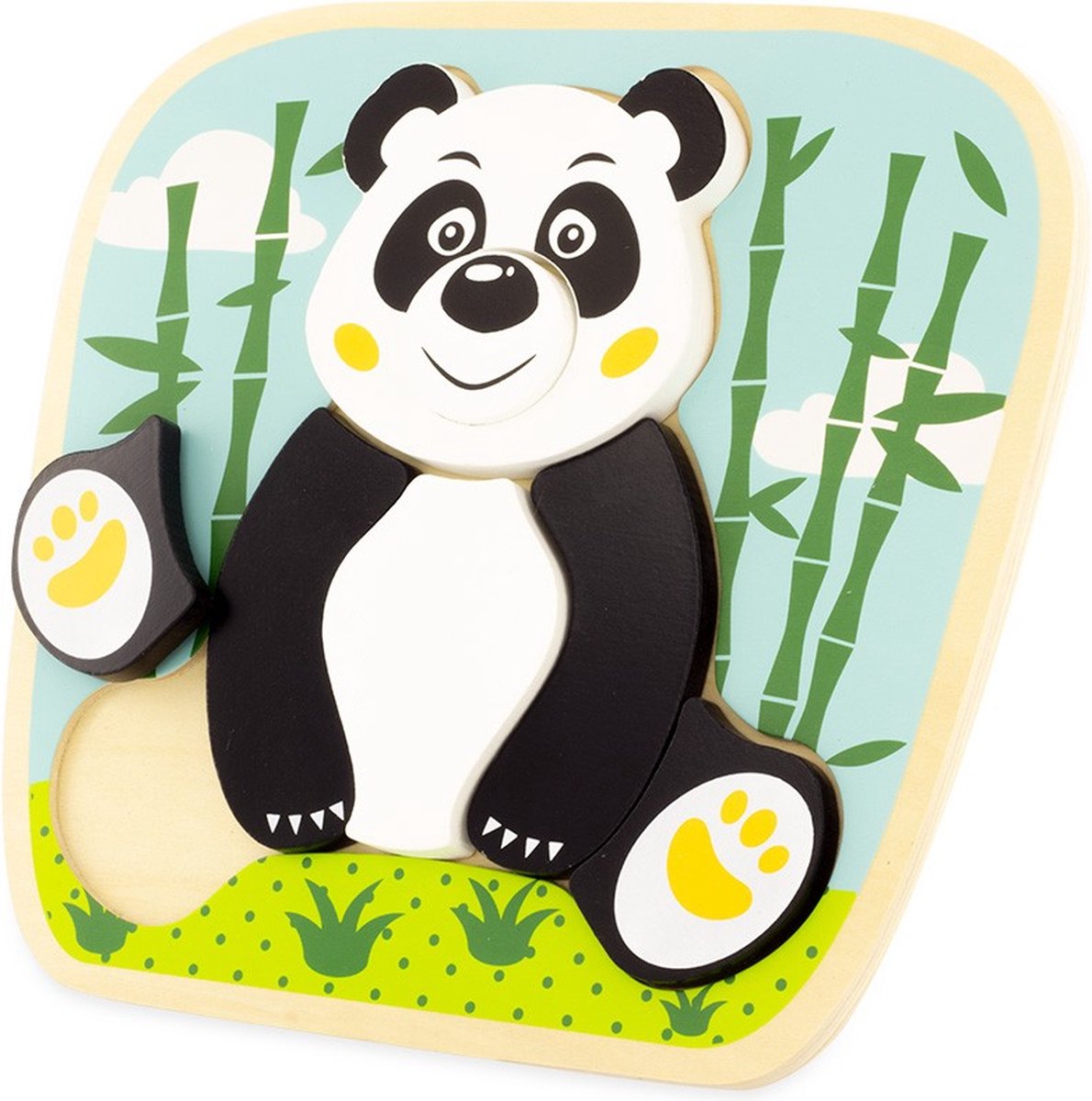 Houten Vormen Puzzel - Panda Beer - 7 Stukjes